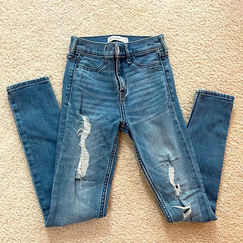 Abercrombie kids 12 slim jeans new